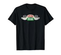 Friends Vintage Central Perk on White Maglietta, Uomo, Nero, 6XL