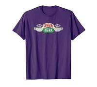 Friends Vintage Central Perk on White Maglietta, Uomo, Viola, XL