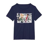 Friends You Love Me Testa di Tacchino Monica & Chandler Maglietta, Donna Plus-Size, Navy, 1X