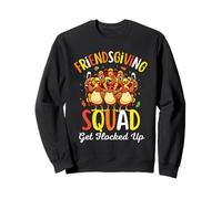 Friendsgiving Squad Get Flocked Up Thanksgiving Funny Turkey Felpa