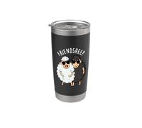 Friendsheep - Gioco di parole con pecore Bicchiere termico in acciaio inox doppia parete