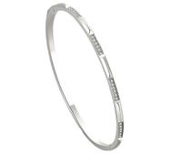 Friendship Bracelet Kit, Bracciali Donna Amicizia Geometrica Argento con Taglio Rotondo Diamante Pt950 e Oro Bianco, 17+5CM, Oro bianco 9 K, Diamante