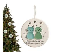 Friendship Christmas Ornaments - 2D Acrylic Round Cat Pattern Holiday Prop, Ornaments For Friends | Friendship Pendant Holiday For Indoor Outdoor Yard Family Gatherings Holidays