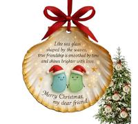Friendship Christmas Ornaments - Friendship Ornament - Best Friends Sea Glass Seashell For Women Home House Party Holiday Winter Holiday Seasonal Display Front Yard Living Room
