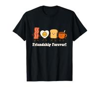 Friendship Forever BestFriend Besties BFF Amante del cibo Maglietta