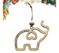 Friendship Sisterhood Elephant Ornament | Wooden Elephant Christmas Ornament With Story Celebrating Friendship And Sisterhood