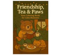 Friendship, Tea & Paws Coloring Book: Cozy animal scenes, calm moments, and relaxing illustrations to color