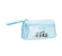 Frieren, astuccio con felce e Stark, astuccio con motivo anime e fiamme, grande capacità, con tracolla, organizer per trucchi, per adolescenti e studenti delle scuole medie, Tipo 1, 19.5 x 10.5 x