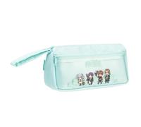 Frieren, astuccio con felce e Stark, astuccio con motivo anime e fiamme, grande capacità, con tracolla, organizer per trucchi, per adolescenti e studenti delle scuole medie, Tipo 2, 19.5 x 10.5 x