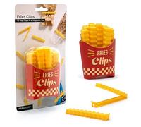 Fries Clips: 12 Clip per Sacchetti a Forma di Patatine Fritte - Gadget Divertenti e Pratici da Cucina con Scatola Magnetica - Accessori Eleganti di Peleg Design