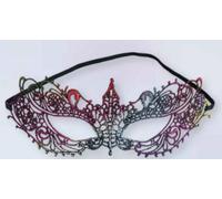 Fries Maschera Domino in Pizzo, Colorata - 1 pz.