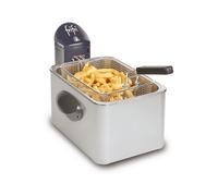 FRIFRI 1948, 4.5 l FRIGGITRICE, capacità 4,5 l, Max potenza 3200 W, da 50 °C a 190 °C, Argento