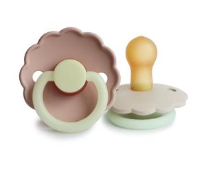 FRIGG Daisy Size 1:0-6 months ciuccio Blush night/Cream night 2 pz