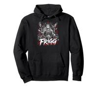 Frigg Dea Norrena Trono Corvi Rune Mitologia vichinga Felpa con Cappuccio