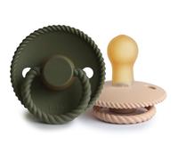 FRIGG Rope Size 1:0-6 months ciuccio Croissant/Olive 2 pz