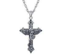 Friggem Collana Arcangelo San Michele Uomo Ciondolo Croce San Michele in Argento Sterling 925 Gioielli amuleti religiosi, Uomo Donna Regalo di Festival