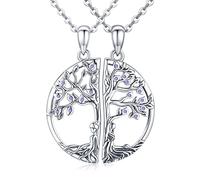 Friggem Collana Sorelle Albero della Vita in Argento Sterling, Collana Amicizia Gioielli per Donna e Sorelle