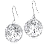 Friggem Orecchini Albero Della Vita per Donna, Orecchini Pendenti in Argento Sterling 925, Regali Gioielli per Madre Amica Moglie