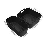 Friggere ad aria in silicone, cesto antiaderente 2 pezzi per cucinare, cuocere con funzione resistente al calore, forno a vapore a vapore, carne vegetale, cucina, 7,24 x 7,24 x 3,35 pollici