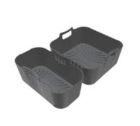 Friggere ad aria in silicone, cesto antiaderente 2 pezzi per cucinare, cuocere con funzione resistente al calore, forno a vapore a vapore, carne vegetale, cucina, 7,24 x 7,24 x 3,35 pollici