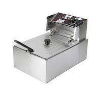 Friggitrice 5,5 l, friggitrice con olio intervallo di temperatura 60 - 200 ℃, potenza 2500 W, friggitrice elettrica in acciaio inox, per ristoranti, supermercati, budi rapidi, feste, 43 x 28 x 29 cm