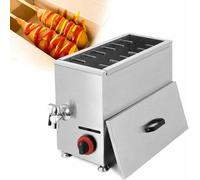 Friggitrice a gas commerciale da 21 litri in acciaio inox, for hot dog coreani con formaggio e 12 ganci for bancarelle di snack e ristoranti