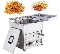 Friggitrice a gas commerciale, friggitrice a propano da banco, autoportante con controllo della temperatura per ristoranti e cucina domestica, qualità resistente, capacità 13,6 kg