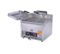 Friggitrice a gas GPL contatore 17 litri commerciale 1 macchina for friggere pollo con serbatoio controllo della temperatura del termostato Riscaldamento Cucina Facilmente Varietà Cibi