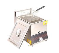 Friggitrice a gas professionale Deep Fryer, friggitrice per patatine di pollo in acciaio inossidabile con serbatoio da 6 litri con paletta per cestello per ristorante commerciale