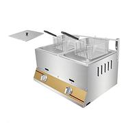 Friggitrice a gas professionale, friggitrice in acciaio inossidabile ad alta capacità e pala per cestello per macchina per friggere per famiglie da banco per ristoranti com,parallel fryer +basket