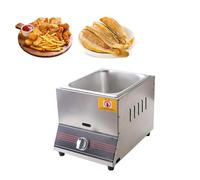 Friggitrice A Gas Professionale,Friggitrice Professionale A Gas,Potenza di Fuoco Regolabile,L'Acciaio Inossidabile è Facile da Pulire E Adatto Sia all'Uso Domestico Che Commerciale 29 * 39 * 26cm