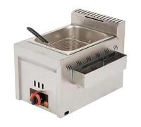 Friggitrice a gas professionale, regolatore a bassa pressione, cestello rimovibile, friggitrice commerciale in acciaio inossidabile per cucina commerciale o cibo camion (8L)