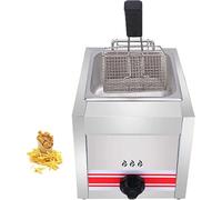 Friggitrice a gas professionale, serbatoio da 10 l/20 l/30 l, in acciaio inox, friggitrice con cestello, per ristorante, casa, cucina, triplo cilindro da 10 L + 10 L + 10 L