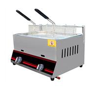 Friggitrice a gas professionale, serbatoio per friggitrice a gas da 6L/12L, friggitrice per pollo e patatine in acciaio inossidabile con cestello e pala per cucina commerciale, ristorante, casa (