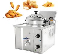 Friggitrice a Pressione Elettrica Commerciale Da Banco, Grande Friggitrice Ad Aria, Fornello Elettrico per Pollo Fritto Da 16 Litri, Friggitrice Da Forno, Prelibatezze Fritte