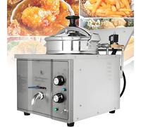 Friggitrice a Pressione Professionale Da Banco Da 16 Litri, Fornello per Pollo Fritto Ad Alta Pressione in Acciaio Inox, Macchina per Pollo Fritto Elettrica Da 3000 W
