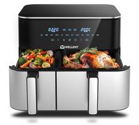 Friggitrice ad Aria 11L con Doppio Cestello (4+7L), Air Fryer XXL 2600W, Doppia Resistenza, 10 Programmi, Cottura Indipendente & Sync, Risultati Croccanti con Poco Olio, Touchscreen Digitale