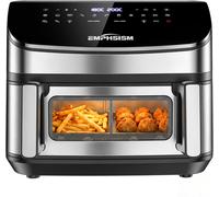 Friggitrice ad Aria 12 Litri Doppia Resistenza Airfryer 2600W XXL Doppio
