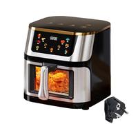 Friggitrice ad aria 12L, con finestra di visualizzazione, display digitale, 2800 W touch screen, circolazione dell'aria calda senza ritorno, menu preprogrammati per cucina sana, ideale famiglia (A)