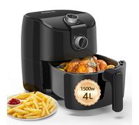 Friggitrice ad aria, 4L, friggitrice ad aria domestica 1500W con circolazione rapida dell'aria, Timer da 30 minuti, temperatura regolabile, nero-Aigostar