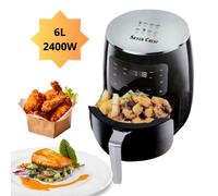 Friggitrice ad Aria 6 Litri 2400W | Cesto Antiaderente, Touch Screen LCD