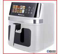 Friggitrice ad Aria 8 Litri Display Melchioni Family Gaia PLUS Bianca Air Fryer