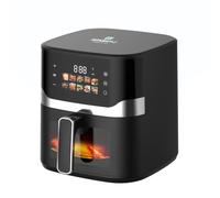 Friggitrice ad Aria 8L 2200W con Doppia Resistenza Superiore e Inferiore, Air Fryer Digitale con Display a Colori, 10 Programmi di Cottura, Finestra di Controllo e Temperatura 80-200°C