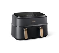 Friggitrice ad aria a 2 cestelli Philips Series 3000 NA352-00 - Nero, 9L