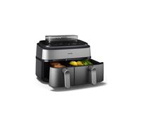Philips 5000 series Airfryer doppio cestello con cottura a vapore, friggitrice ad aria da 9.0L, 19 metodi di cottura, App per ricette, NA555/00