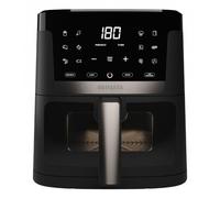 Aiwa Chukuma AFR-7000 Friggitrice ad aria 7 l, 1800 W, controllo digitale, 12 programmi, autopulente, finestra visibile, acciaio inossidabile/plastica. Colore: nero