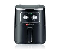 alpina Friggitrice ad aria calda 4,5 l - Airfryer per 3 - 4 persone - Air Fryer con temperatura regolabile da 80 °C a 200 °C - Timer fino a 60 minuti - Friggitrice ad aria 1450 W - Nero