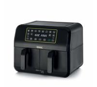 Ariete 4623 Airy Fryer Dual, Friggitrice ad aria con doppio cestello, 1700 W, Capacità 8L, 3 Funzioni di cottura, Pannello digitale LED Touch, 8 programmi preimpostati, Timer, 2 cestelli, Nero