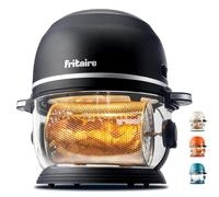 Friggitrice ad aria autopulente da 5 litri con visibilità 360, atossica, senza BPA, vortice 400F per una cottura uniforme, funzioni 6 in 1, girarrosto, arrosto, cottura, garanzia
