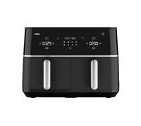 Braun TwinCook 5 TD5030IBK, friggitrice ad aria calda con capacità 10 l, 80-200°, rivestimento in ceramica senza PFAS, RealAir Technology, 8 programmi, touch control, lavabile in lavastoviglie, 2400 W